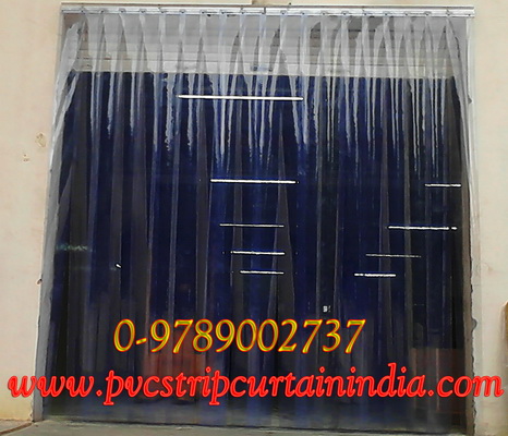 Clear Blue Tint PVC Strip Curtains Chennai